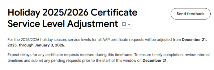 Important Notice: Google Holiday Certificate Service Changes for 2025/2026(图1) image.png